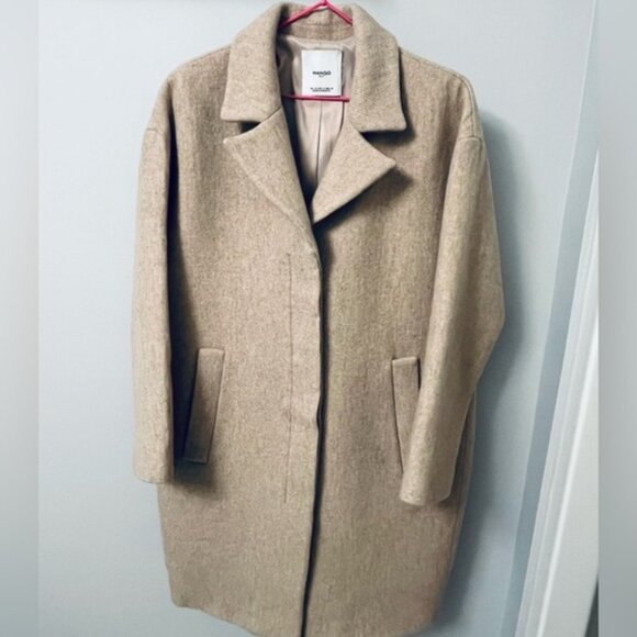Mango Beige Fall and Winter Coat - S/M - Picture 1 of 5
